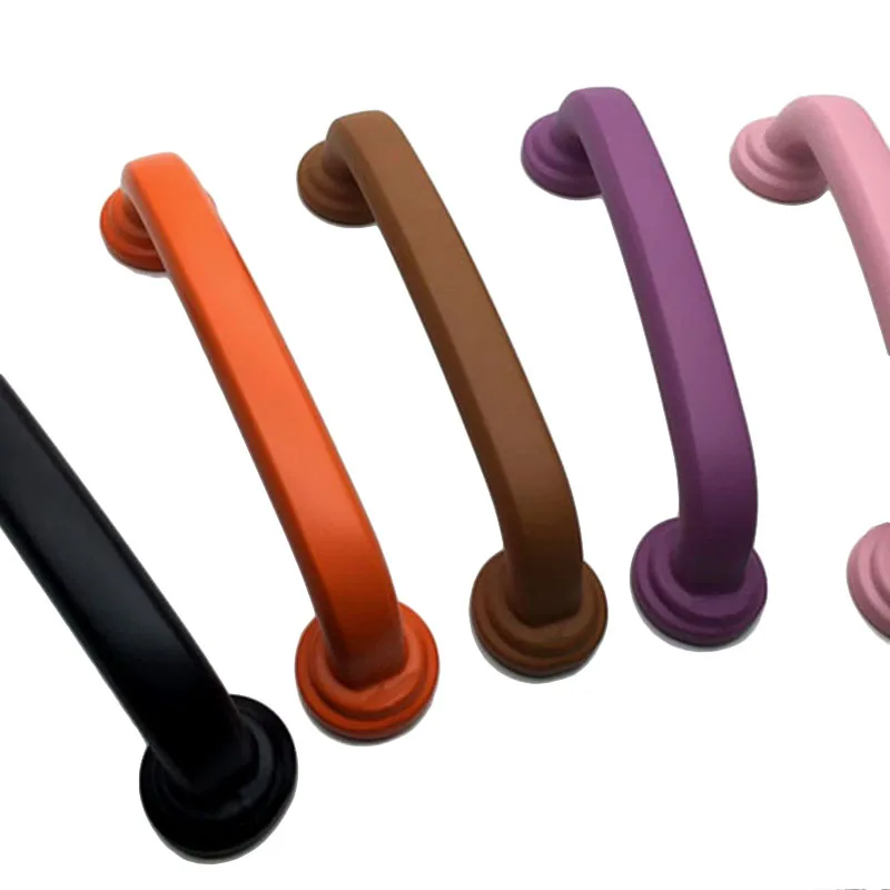 2 قطع الملونة مقبض قوس قزح قبضة/مقبض درج مقبض الأطفال خزانة الأبواب مقبض أسلوب الحد الأدنى الملعب 96 ملليمتر