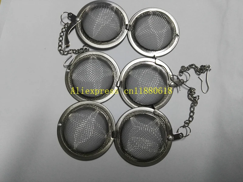 100pcs/lot Fast Shipping Stainless Steel Tea Pot Infuser Sphere Mesh Strainer Ball 4.5cm / 5.5cm / 7cm