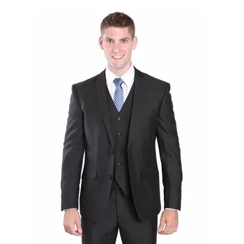 

Custom Made Black Silm Fit Best Man Suit Groomsman Tuxedos Men's Wedding/Prom 3 Piece Suits Groom Suits (Jacket+Vest+Pants) Y285