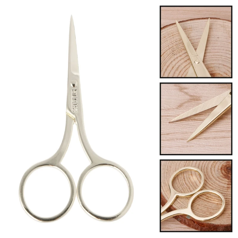 

Women Gold Scissors Eyebrow Cutter Hair Remover Stainless steel Makeup Tools Beauty Tool Eyebrow Scissors New Fashion