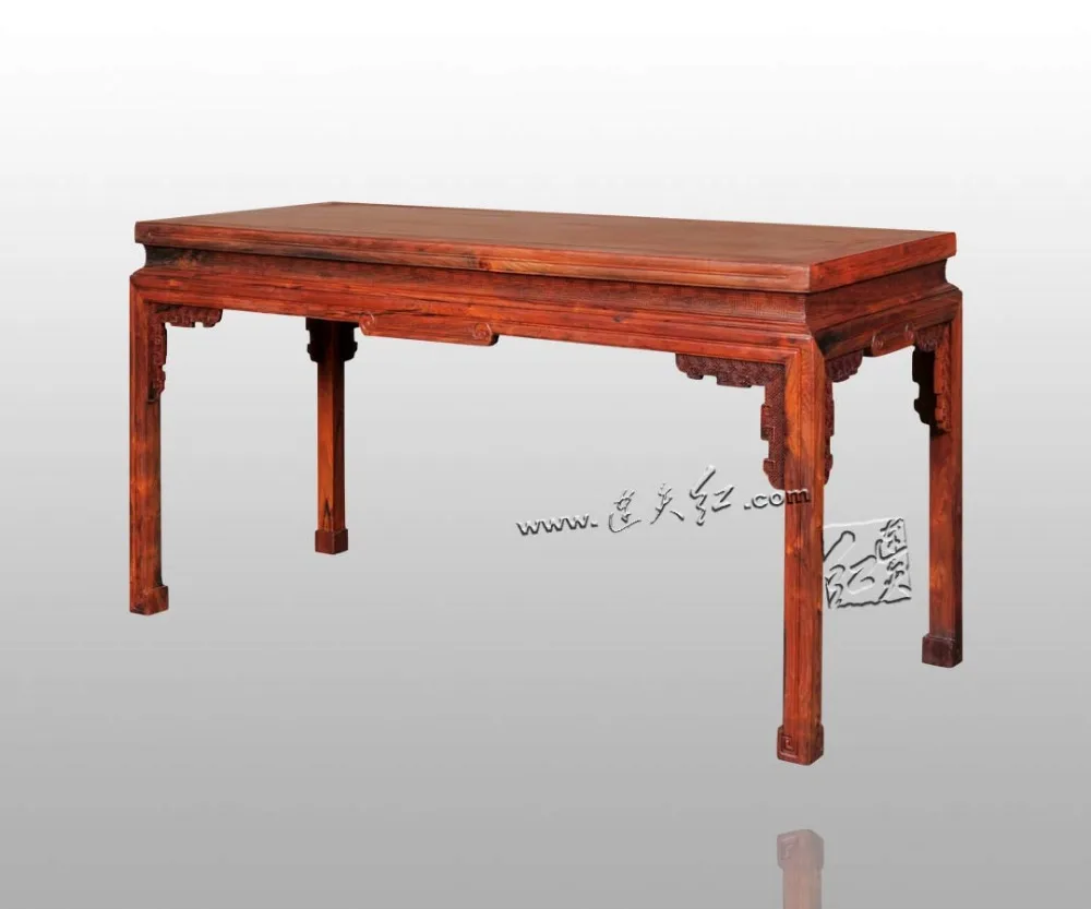 Clássica chinesa Fylfot Mosaico Desenho Mesas Mesa de Livro De Madeira Sólida Casa Mobiliário mesa de Estudo Mesa de Escrita Burmase Rosewood redwood