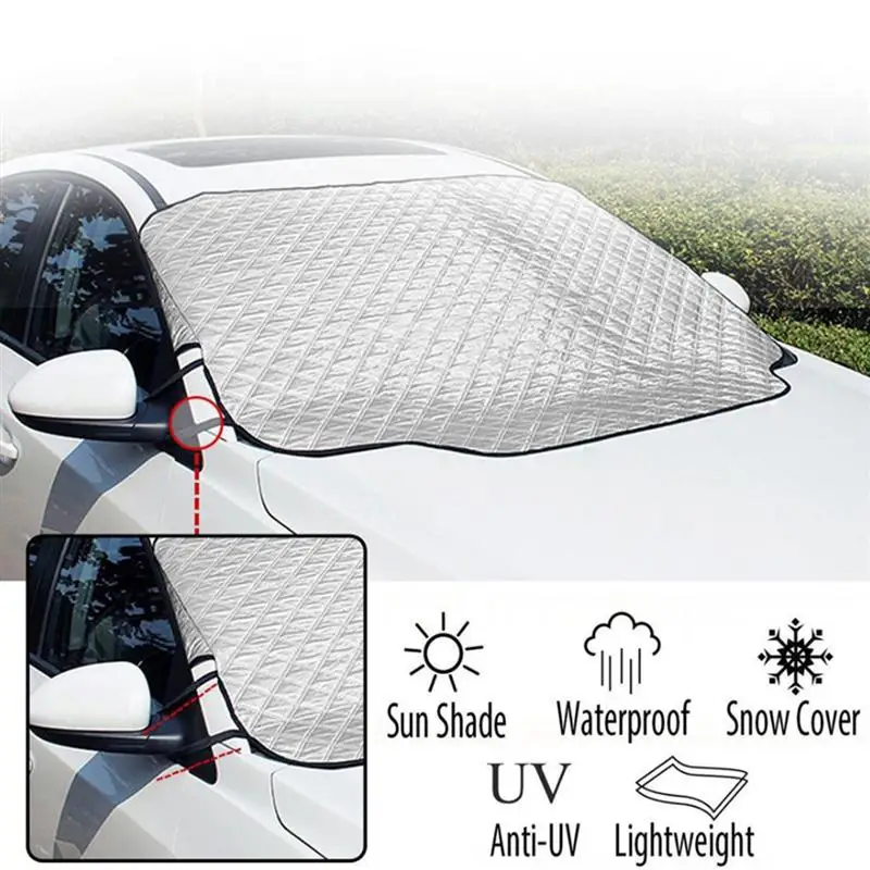 3 размера Защита от солнца на лобовое стекло автомобиля утолщенная защита от ветра защита от солнца УФ Защита от солнца Дождь Снег защита от пыли на переднее стекло Защитная крышка