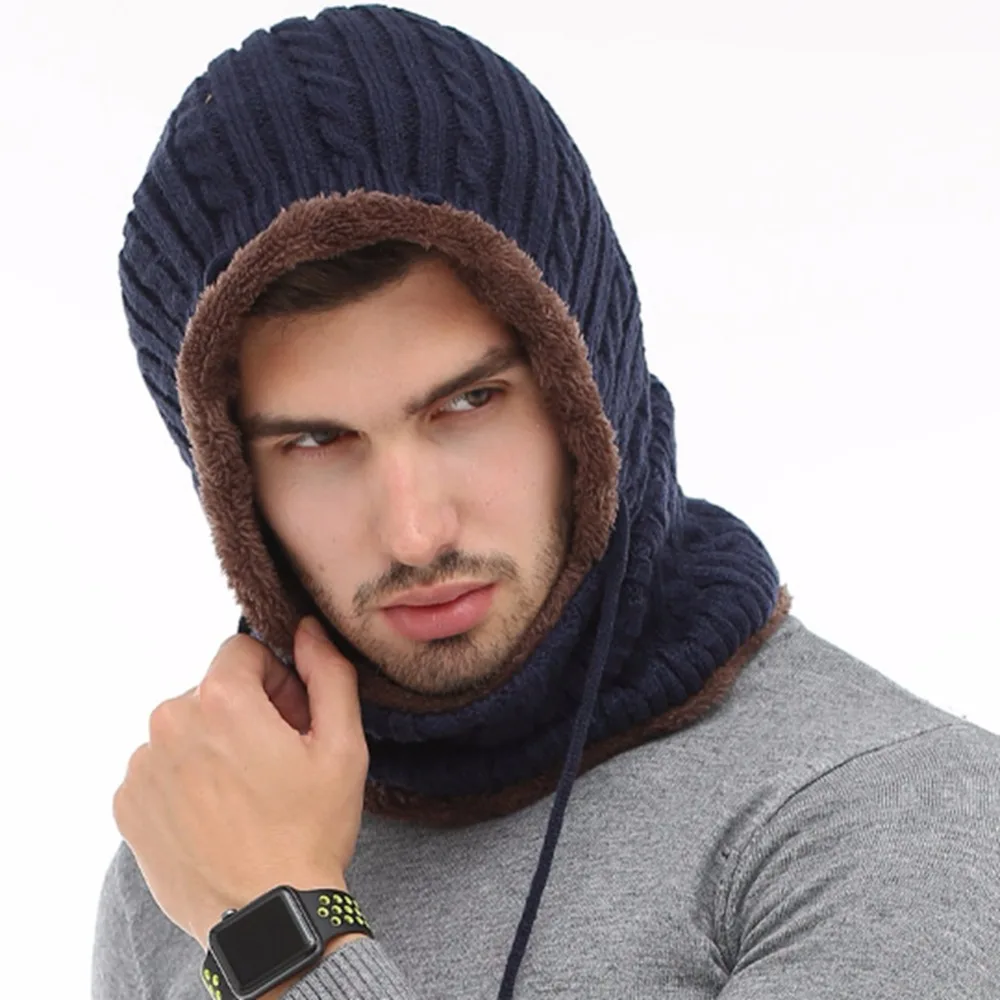 SYi Qarce зимние супер теплые вязанные шапочки Skullies Beanie Gorras Bonnet маска шапка для мужчин и женщин Спорт На Открытом Воздухе Шапка NM084-88