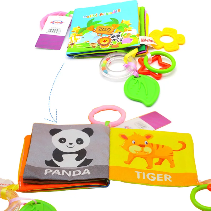 

Baby Rattles Toys Stroller Hanging Cute Soft Cloth Book Baby Crib Bed Hanging Bells Educational Early Mobiles Activity Toys