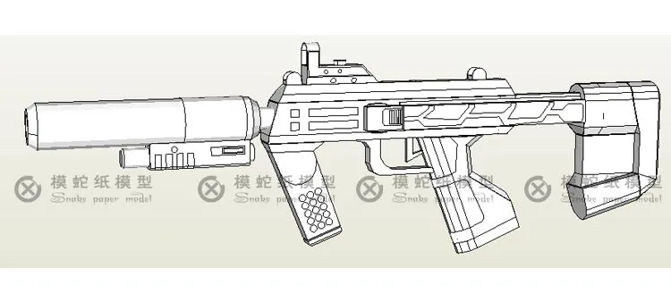 3D Бумага Модель игры человека оружие M7 SMG своими руками Сделай Сам игрушка ручной работы