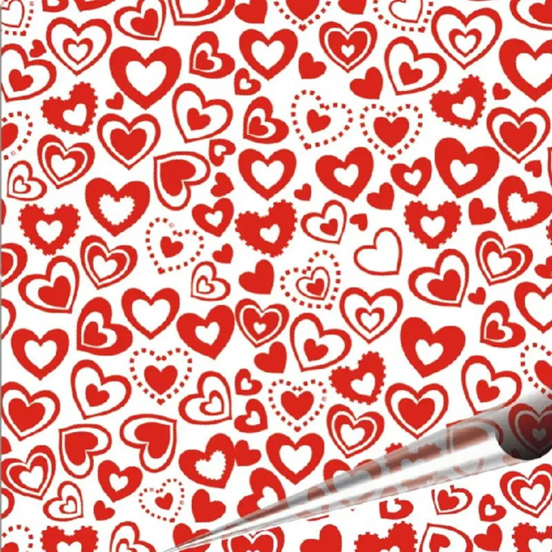 4 цвета Любовь Сердце шоколадная форма для леденцов, тортов дизайн Шоколадный трансферный лист