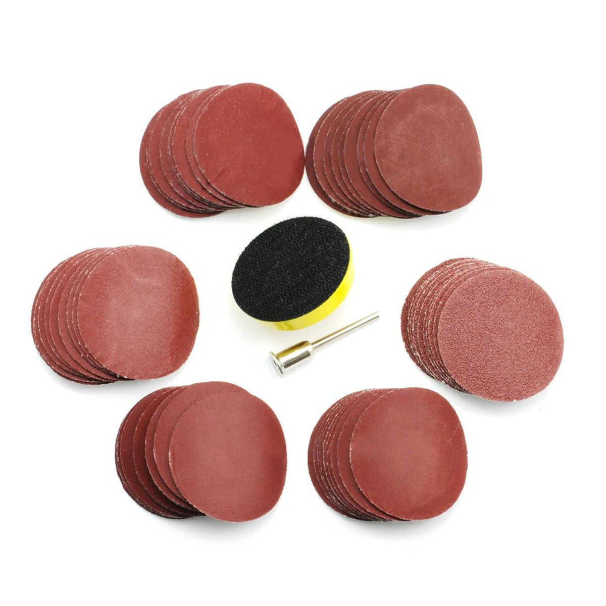 55mm Polishing Self adhesive Disc Sanding Disc Sandpaper Hook Loop 1000