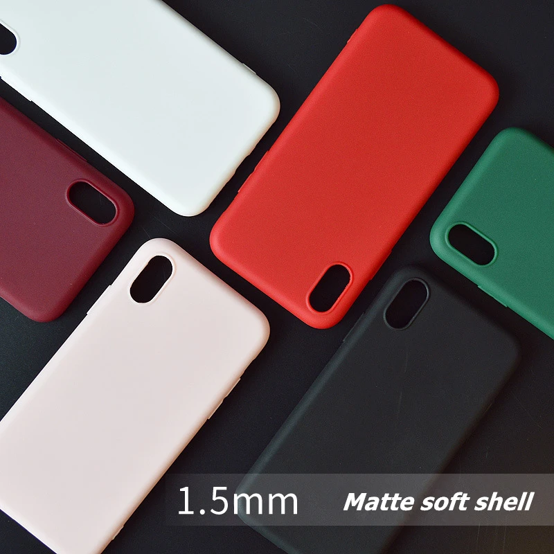 

Candy Color TPU Rubber Silicone For Iphone 7 7Plus Matte Case iPhone X 8 6 6S Plus
