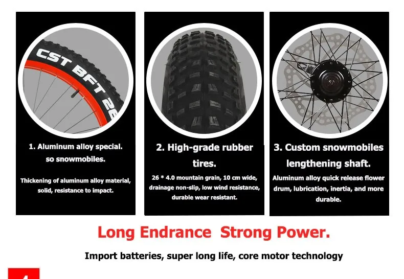 26 дюймов Снежный жир велосипед 4,0 шины электрический велосипед большое колесо 27 скоростей мощность литий-ионная батарея электрический горный электровелосипед