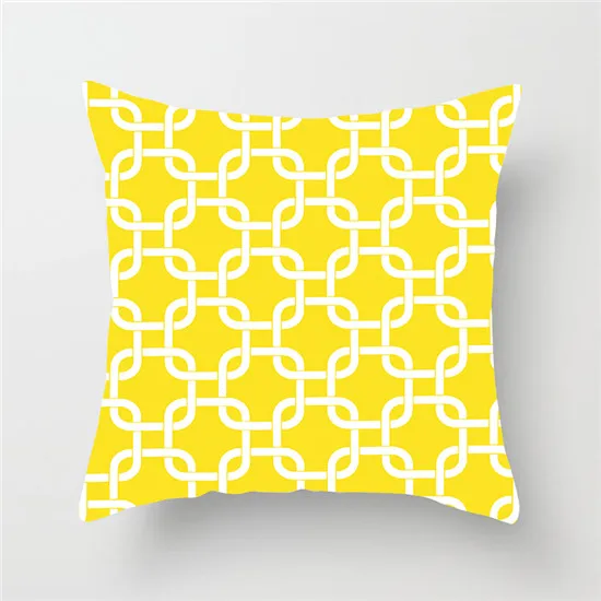 Fuwatacchi желтые с геометрическим узором Чехлы для подушек алмазные Квадратные наволочки полосатые наволочки для подушек для спальни диван мягкие подушки - Цвет: PC04796