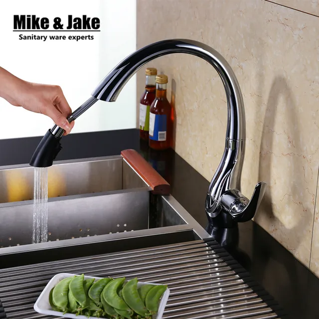 Best Price 2015 smoked pull out kitchen faucet pull down sink swan faucet kitchen tap torneira cozinha kitchen mixer tap