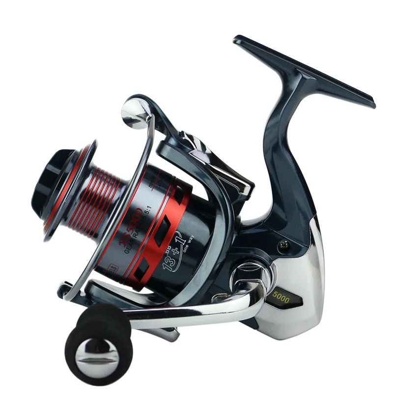 

YUMOSHI XS1000 - 7000 Full Metal Coil Lure Sea Fishing Reel 13+1BB 14BB Gapless Ocean Fly Rock Fishing Spinning Wheel