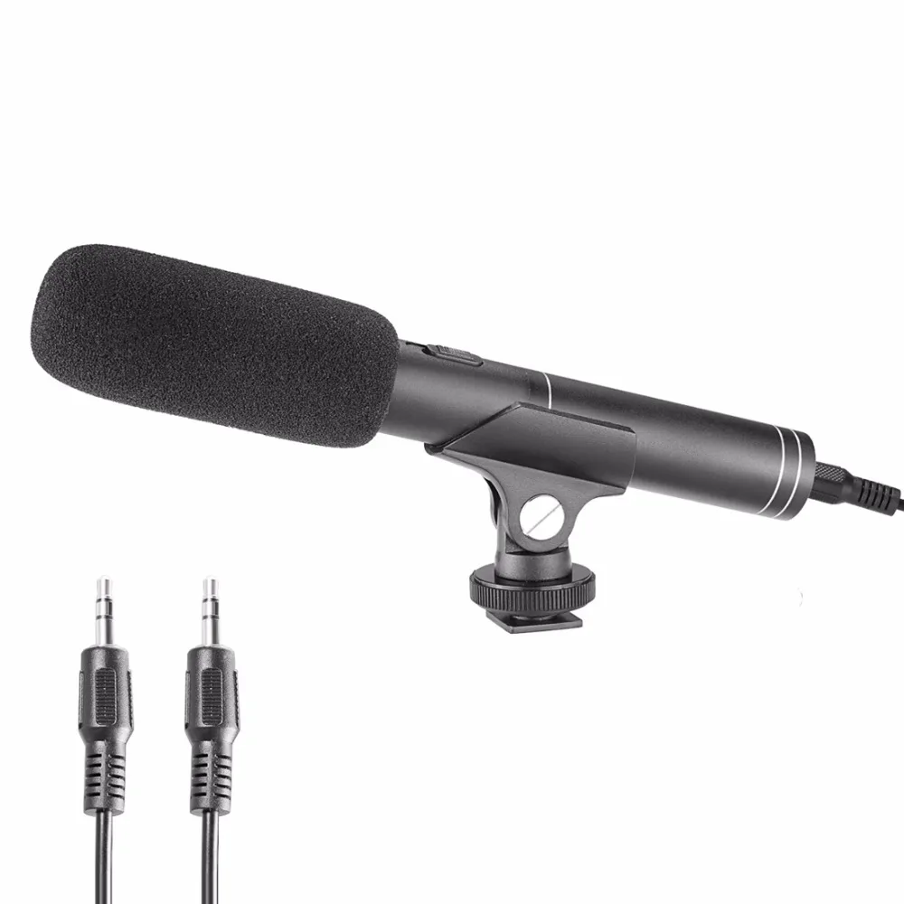 YELANGU YLG1401A Double Back Pole Professional Condenser Shotgun Microphone for DSLR & DV