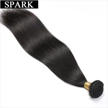 Spark Hair 1 Bundle Brazilian Straight Virgin Hair 8-24inches Natural Color 100% Unprocessed Human Hair Extensions Free Shipping
