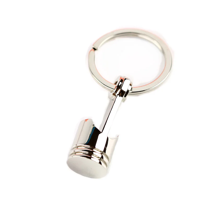 Fashion Alloy Metal Engine Piston Shaped Silvery Keychain Keyring
