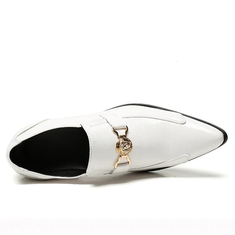 Branco Outono De Cabeça Casamento Apontado Nova Com Picture Derby Sapatos Picture Masculino Oxfords Festa As Primavera Dedo Puro Couro Homens Se Ouro Vestem Homem as zqXTtZf