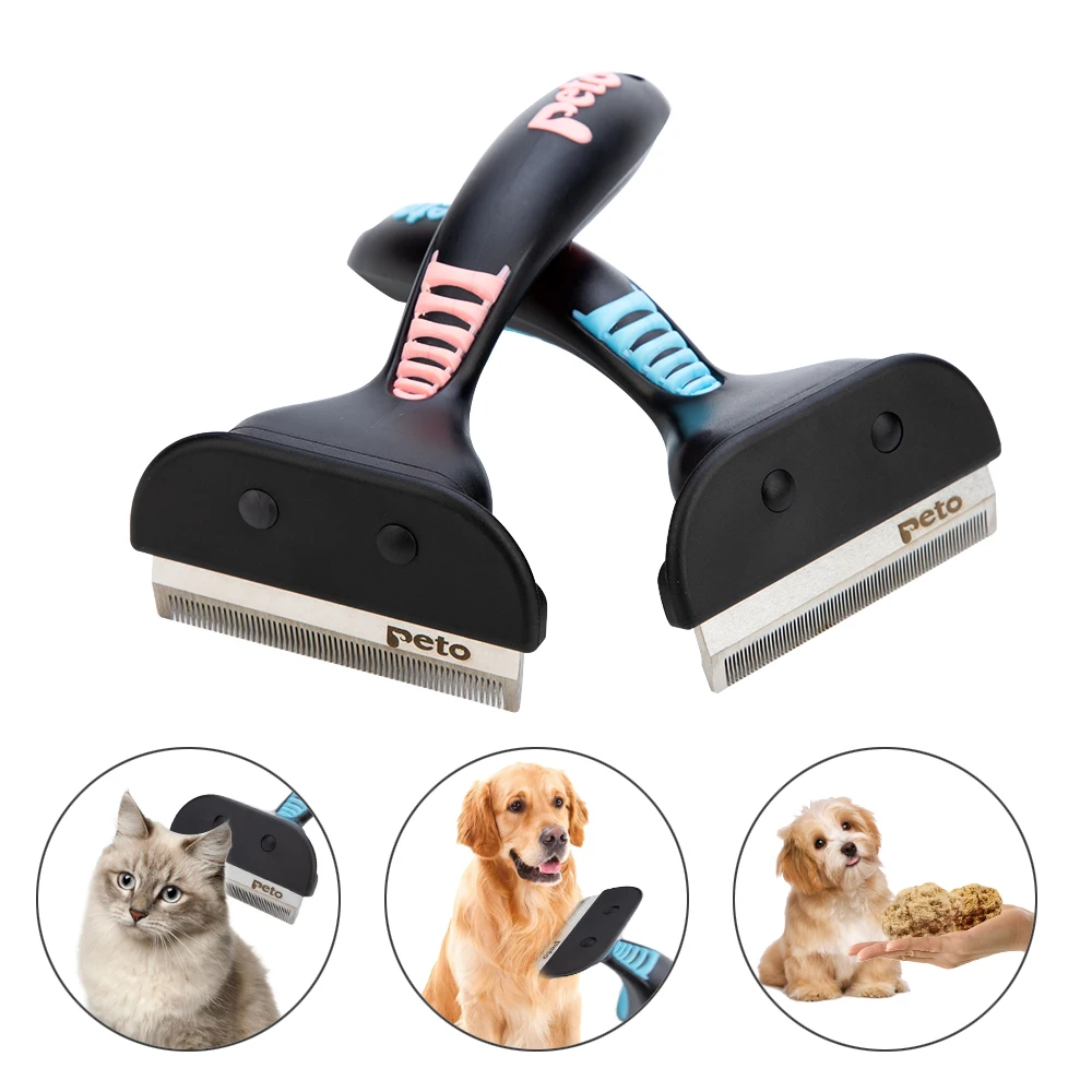 Pet Dog Cat Hair Removal Brush Comb Pet Grooming Tools Hair Shedding Trimmer Comb for Dogs