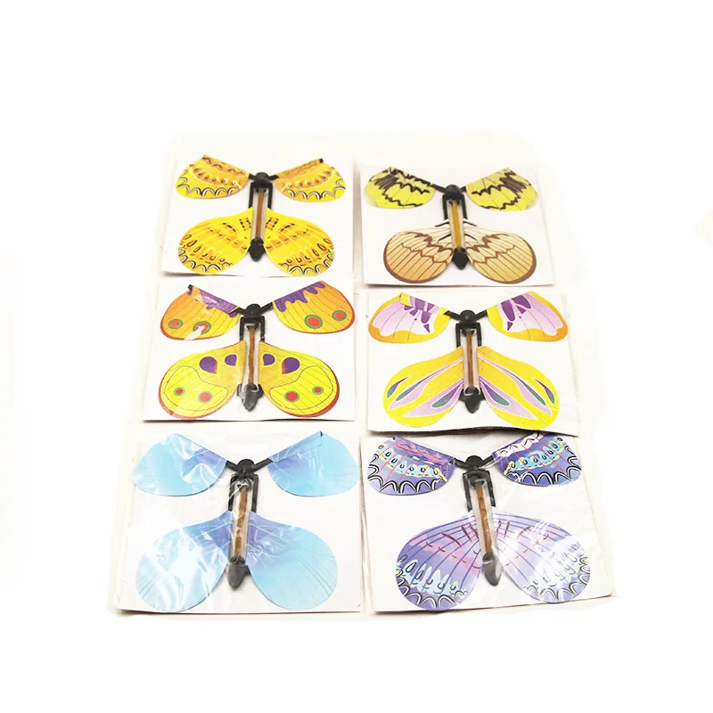 12pcs magic flying butterfly change from empty hands freedom butterfly close up magic tricks magia kids toy funny gadgets 82088