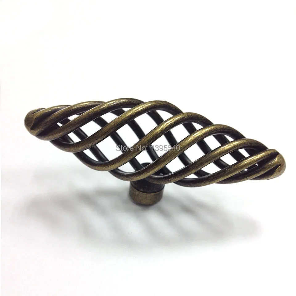 

New Rural Antique Bridcage Cabinet Drawer Handle Vintage Furniture Hardware Kitchen Knob Drawer Knob Closet Knob Bar Pull