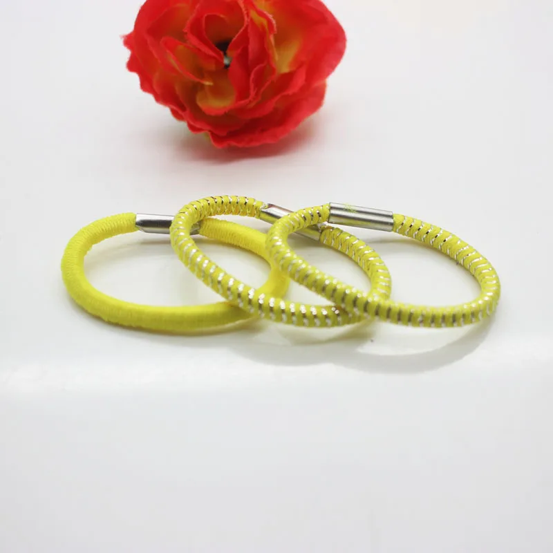 18Pcs babys hair accessories Girls glitter Elastic Hair Bands Bright candy color ponytail holders children's hair rings headwear