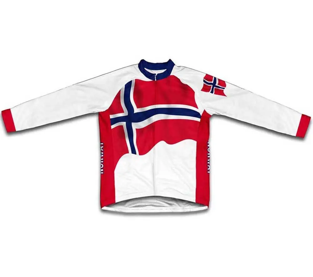 Г. Лидер продаж; зимняя одежда для велоспорта с изображением норвежского флага; Джерси для велоспорта; зимняя куртка для велоспорта; Зимняя Теплая Флисовая одежда для велоспорта - Цвет: Norway Flag