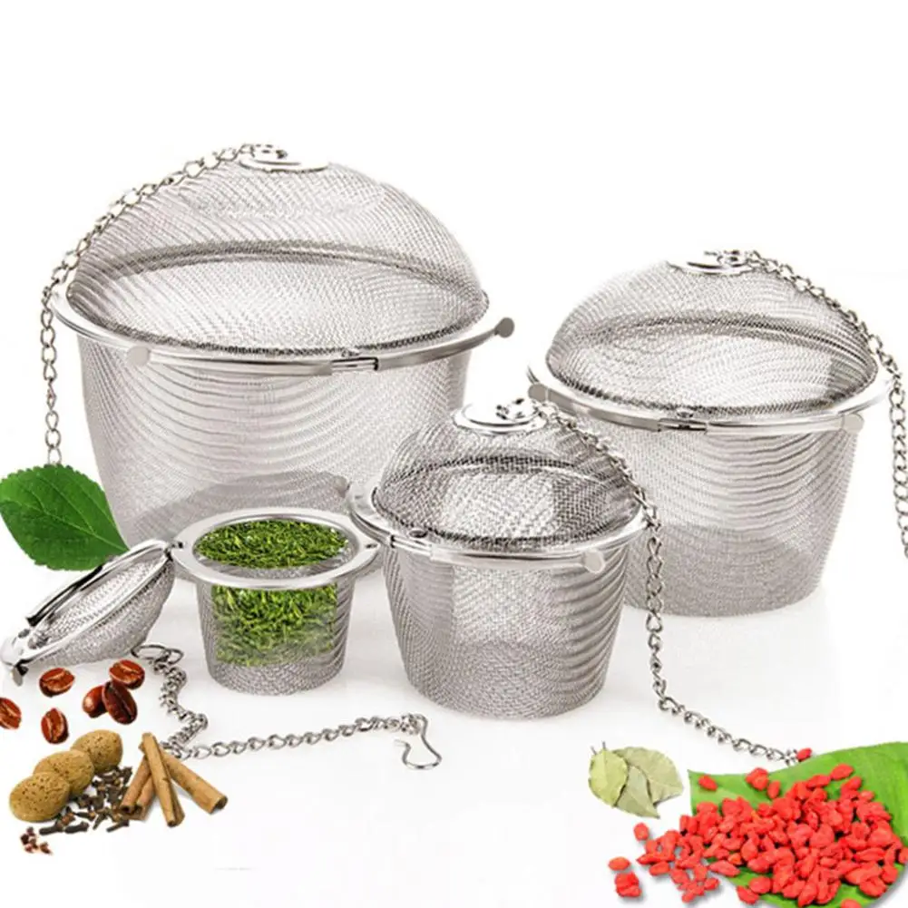 

HOT SALE! Practical Tea Ball Herbal Spice Strainer Mesh Filter Stainless Steel Tea Infuser