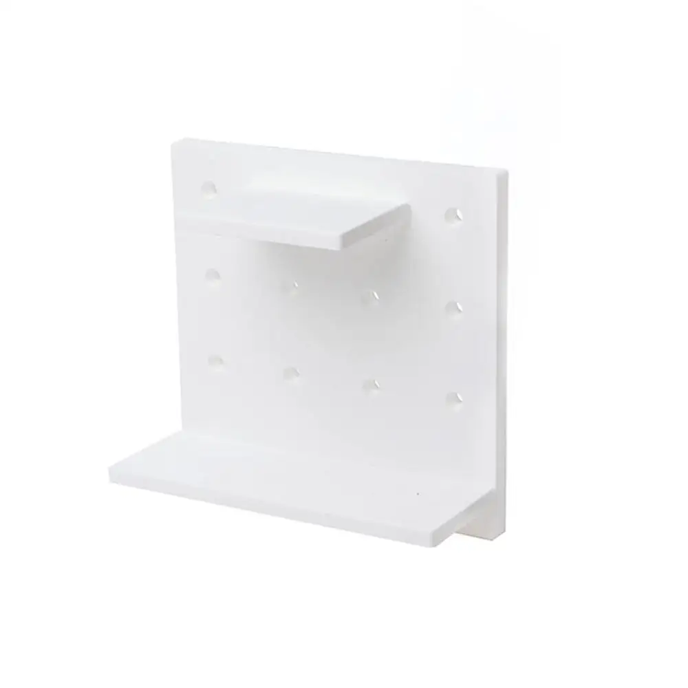 Настенный пластиковый стеллаж для хранения на присоске, полка для ванной комнаты, санузел, кухонный туалет, угловой душ, шампунь, корзина для хранения, держатель - Color: white