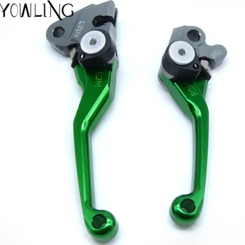 

For KAWASAKI KX125 KX250 KX250F KX450F KX 125 250 250F 450F 2005-2012 2011 2010 CNC Pivot Brake Clutch Levers Dirt Bike Green