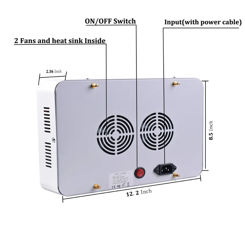 Теплый белый 900W 1200W 1500W 1800W светодиодный Grow светильник полный спектр 410-730nm для комнатных растений и цветок парниковых расти палатку