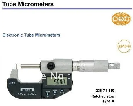 Снаружи микрометра. Трубки Микрометры. круглый носок толщина стенки микрометр 0-1 ". Тип A
