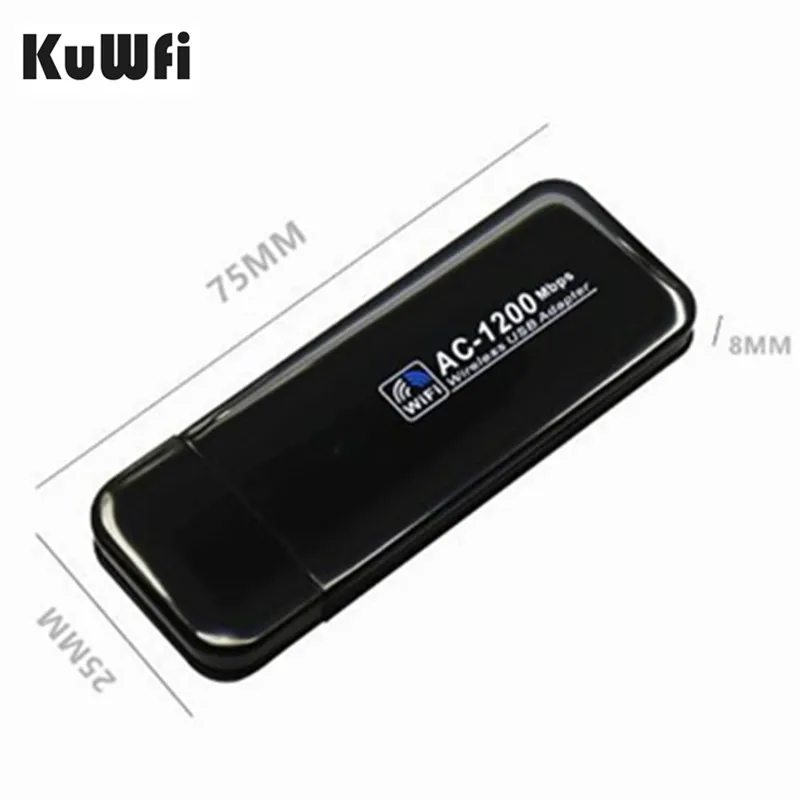 KuWfi USB беспроводной адаптер RTL8812AU мягкий AP 3 0 сетевой 1200 Мбит/с двухдиапазонный WiFi