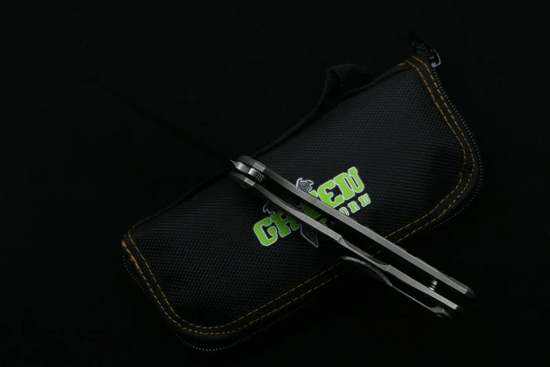 Зеленый шип Флиппер 95 D2 стальное лезвие T режим титановая ручка Открытый Отдых Охота Карманный кухонный фруктовый Складной Нож EDC инструмент