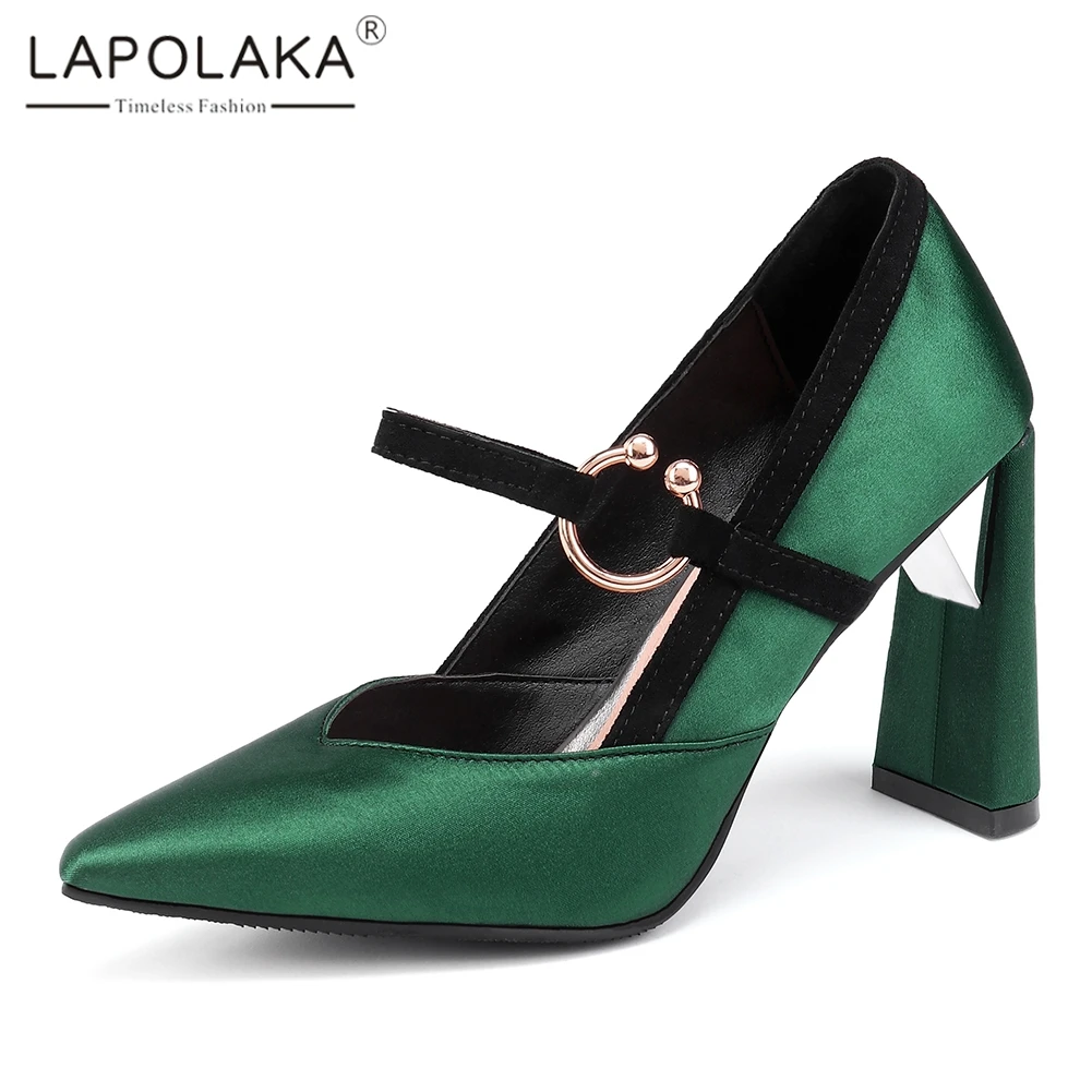 

Lapolaka New Sexy Comfort Silk OL Pumps Women 2019 Autumn Pointed Toe Shallow Women High Heels Shoes Woman 33-45