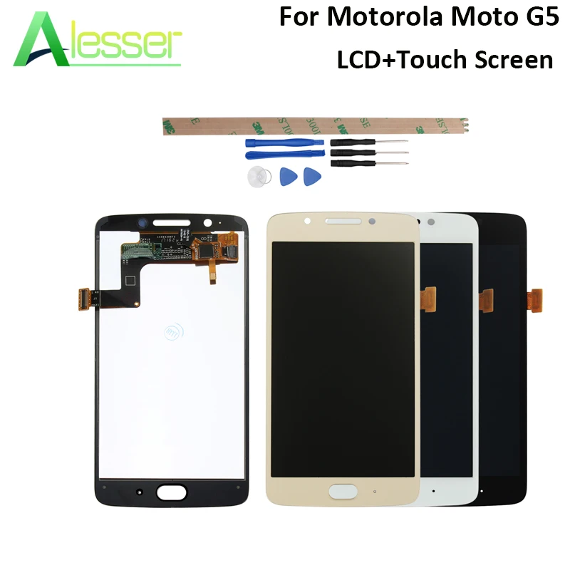 

Alesser For Motorola Moto G5 LCD Display And Touch Screen Screen Digitizer For Motorola Moto G5 LCD Display XT1672 XT1676 +Tools
