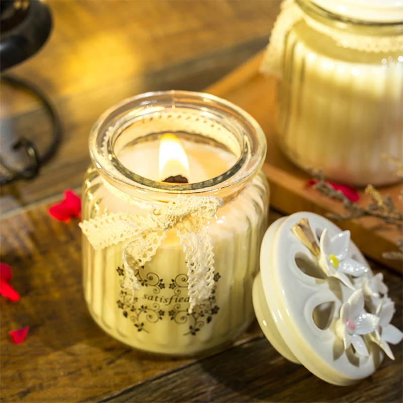 1pcs Soy Wax Scented Candles Aromatherapy Smokeless Candles