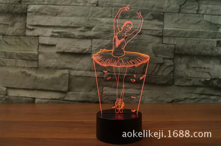 Новая международная торговля балетки 3D огни красочный сенсорный светодиодный Светодиодный светильник подарок атмосферная лампа
