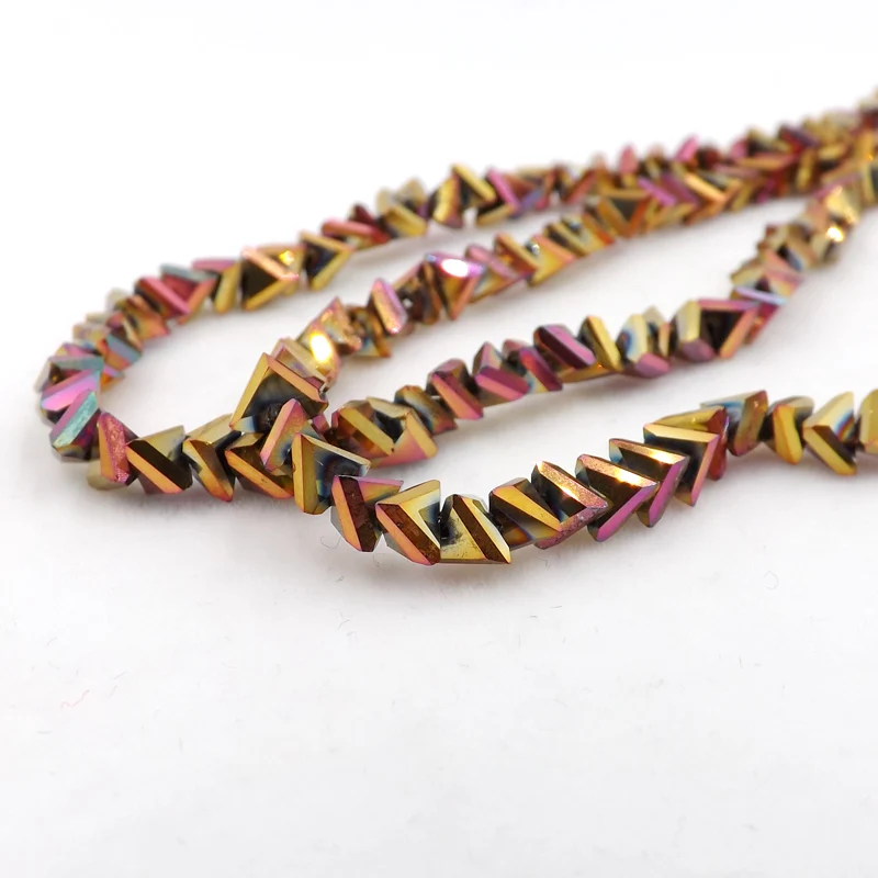 New 6mm 100pcs Glass crystal Triangle beads Loose Special beads