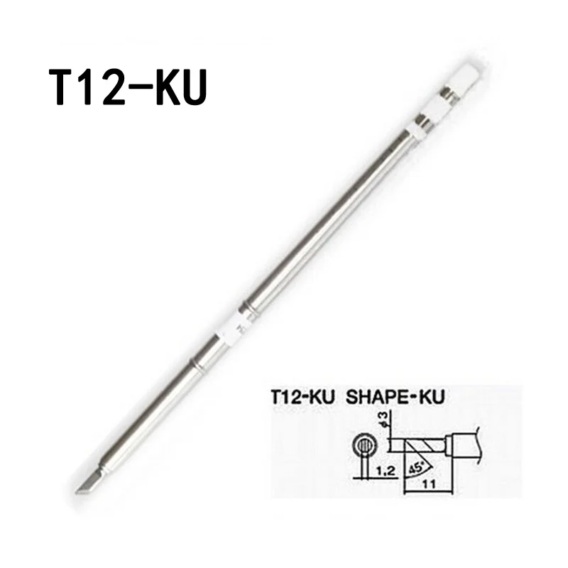 2pcs T12 KU Solder Iron Tips High Quality T12 KU Lead Free Soldering Iron Tip For HAKKO