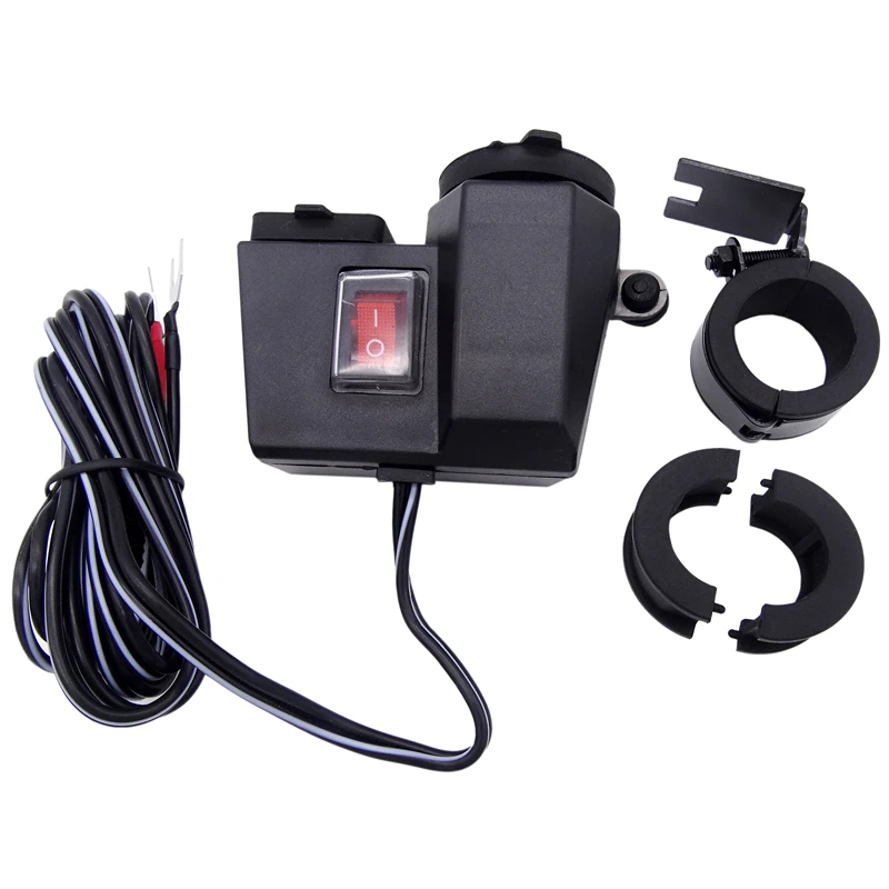 

Waterproof Motorcycle Cigarette Lighter Socket Splitter Power Adapter With Dual USB Charger DC 12V Motorcycle Cigarette Lighter