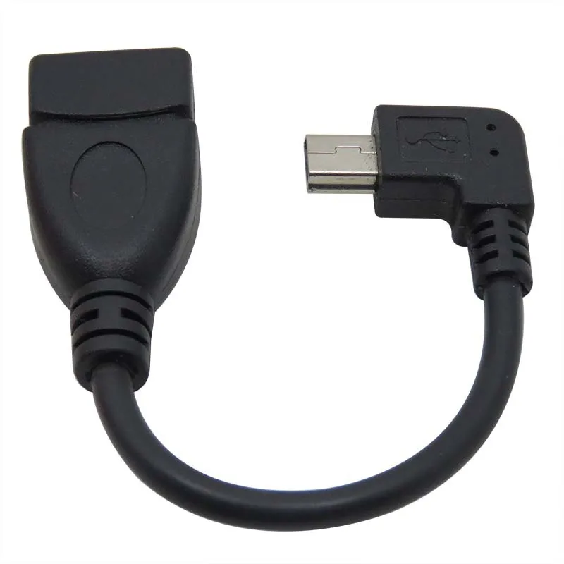 Мини USB к otg адаптер 5Pin A/F OTG Хост кабель 90 градусов угловой для HTC Samsung Moto кабель|usb to
