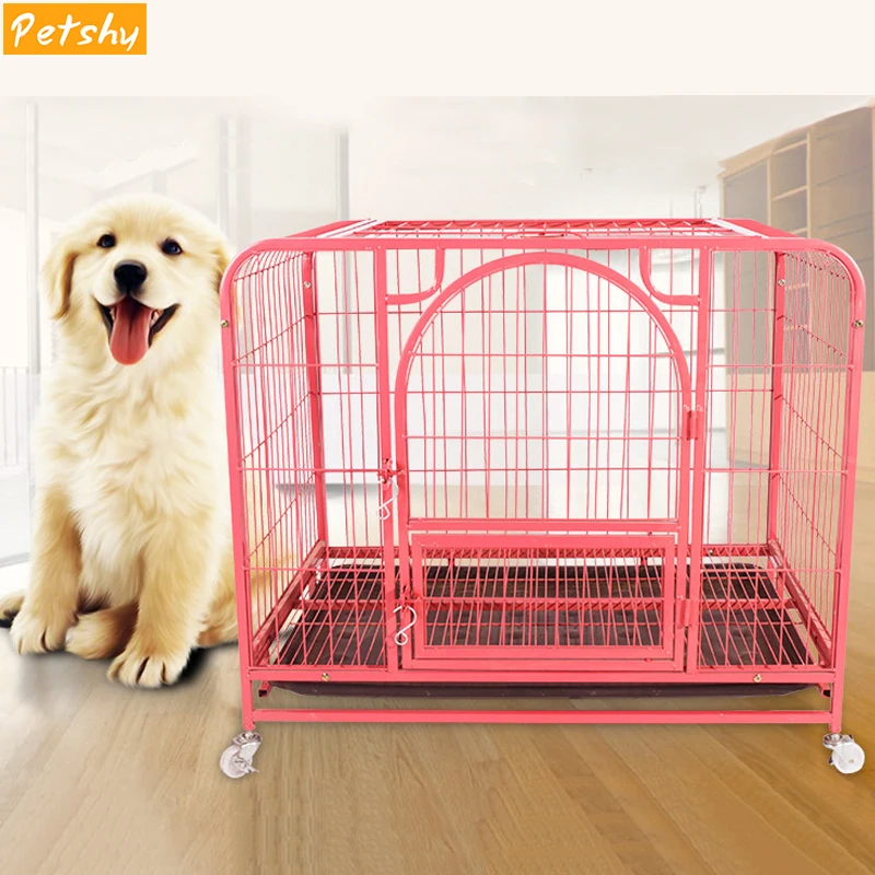 

Petshy Large Medium Dogs Cage House Collapsible Easy Install Pets Kennel Safe Bulldog Mastiff Boxer Sleeping Resting Metal Cages