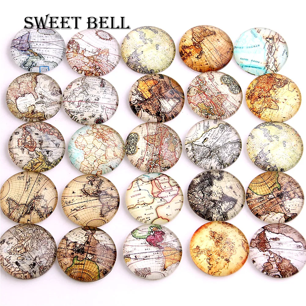 SWEET BELL 20 шт. мм 25 фотовспышка Стеклянные Кабошоны Ювелирная фурнитура