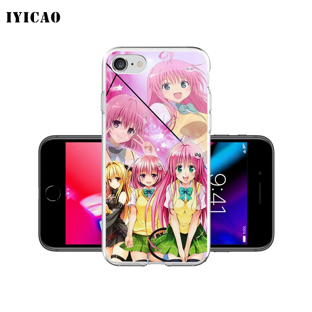 Мягкий силиконовый чехол IYICAO To Love Ru Darkness для iPhone X XR XS MAX 6 6s 7 8 Plus 5 5S SE