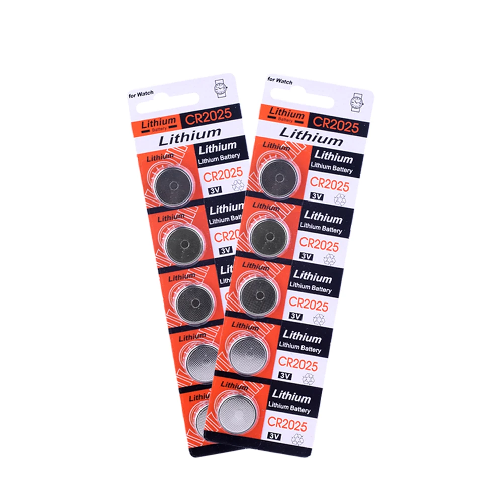 Литий ионный аккумулятор CR2025 3 в 10 шт. напряжение 2025 ECR2025 кнопка для часов батарея