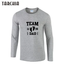 TARCHIIA Tshirt Homme 2017 New TEAM DAD T Shirt Men Cool Hip Hop Long Sleeve T