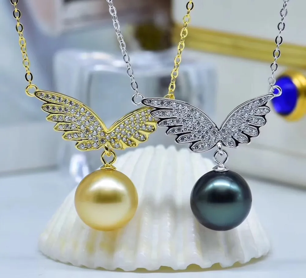 

925 Silver Pearl Necklace Chain with Pendant Findings and Component Jewelry Parts Fittings Women Accessories