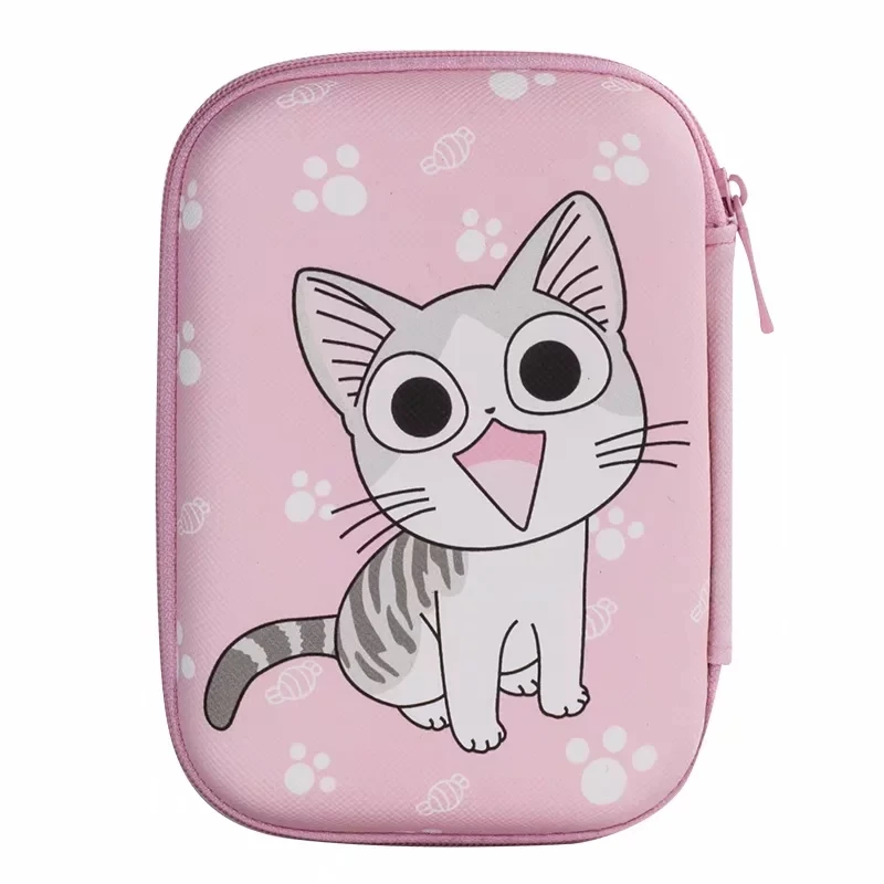 Футляр для наушников Kawaii в виде единорога кота ключей монет кабеля держатель