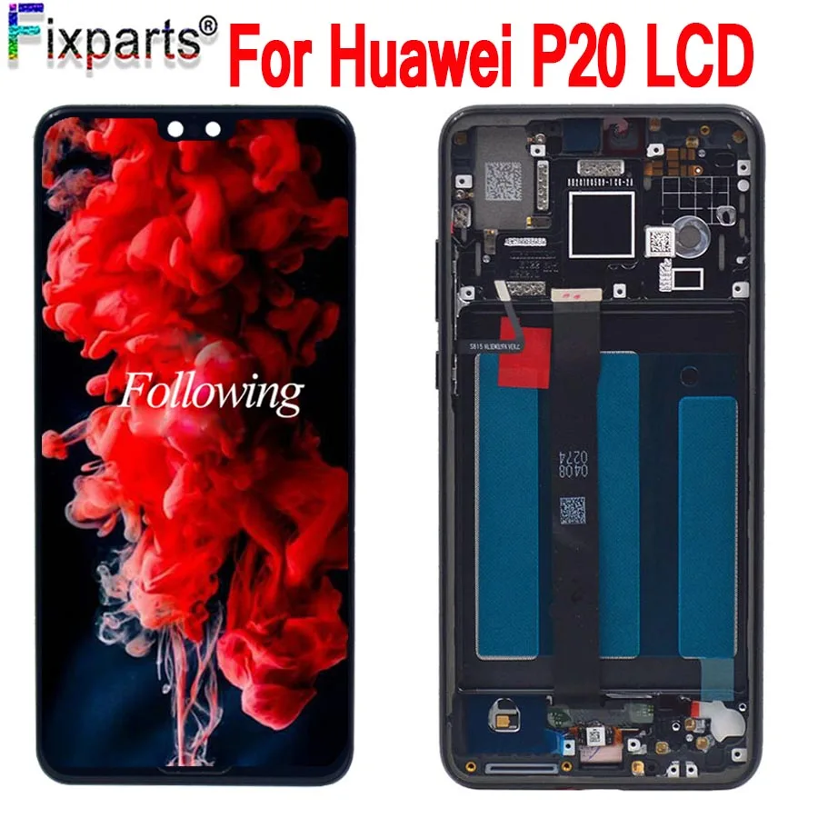 

5.8" New Huawei P20 LCD Display Touch Screen Digitizer Assembly With Fingerprint Replacement Huawei P20 LCD Huawei EML-AL00 LCD