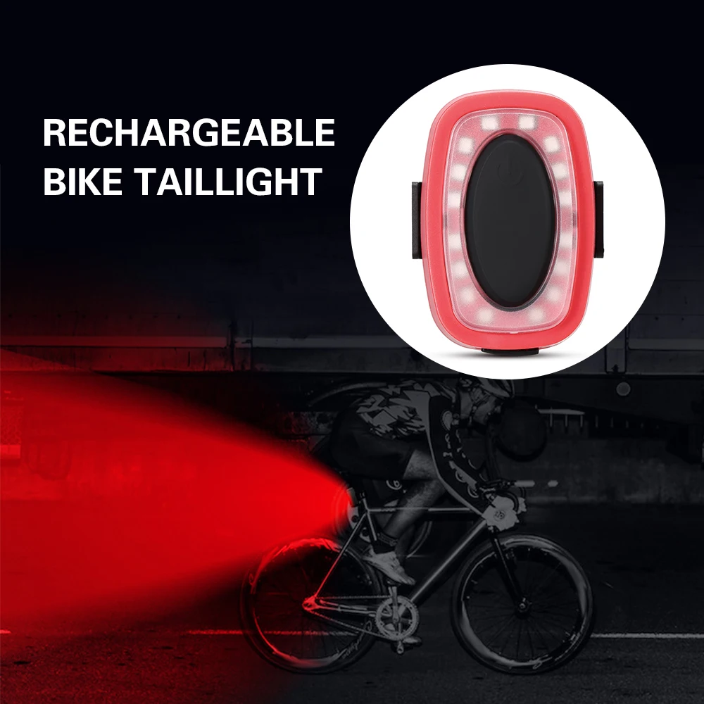 Clearance Tail Light For Bicycle Red Blinker Strap-on Bike Taillight Cycling Warning Light Bike Rear Light Rechargeable Safety Bike LED 2