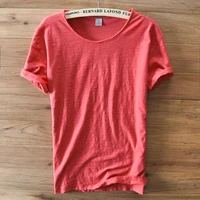 Coton doux à manches courtes col rond été hommes T-shirt décontracté marque vêtements respirant T-shirt hommes italie Style hommes T-shirt Camiseta 6